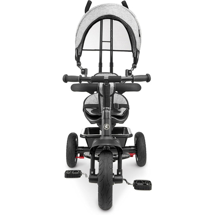 Триколісний велосипед HyperMotion з ручкою для батьків 3-в-1, сірий - для дітей від 1 до 4 років (до 20 кг)