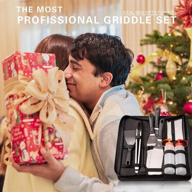 Набір для грилю Huolewa, нержавіюча сталь, 9 предметів: лопатка, щітка, викрутка, сумка. Професійний аксесуар для BBQ, тепаньякі та кемпінгу