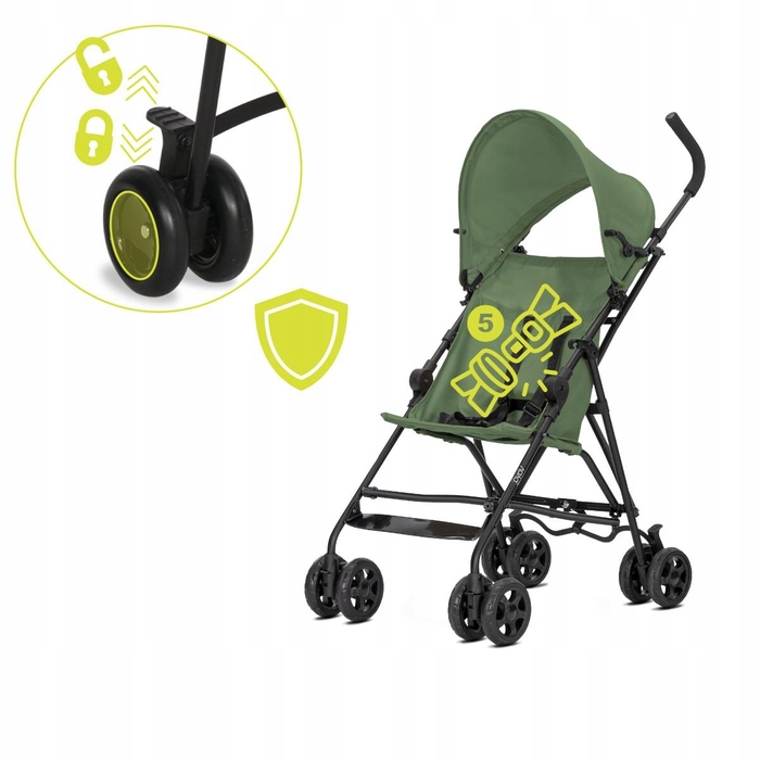 Дитячий візок-парасолька Lorelli VAYA Green: легкий прогулянковий візок до 22 кг, вага 4 кг