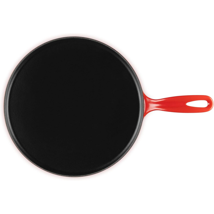 Сковорода для крепів Le Creuset з дерев'яним шкребком, чавун, Ø 27 см, для всіх типів плит (включаючи індукцію), Червоний (Cerise), 20136270600460
