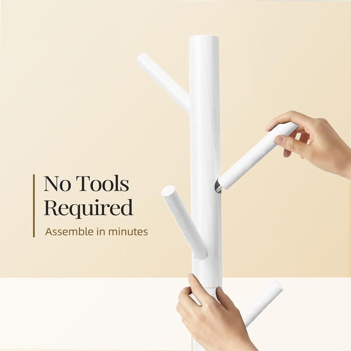 Підвісна шафа Pipishell для одягу, вішалка для курток, 8 гачків, природа (білий)