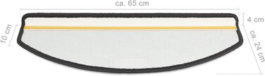 Кеттельсервіс-Мецкер ступінчасті килимки Гера напівкруглі сходові килимки сходовий килимок (18 шт., антрацит)