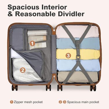 Валіза KONO з ABS пластику, 75 x 48 x 29 см, білий, з TSA замком