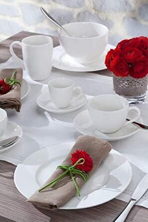 Від Villeroy & Boch Basic White Dinner Сервіз, 18 шт. , порцеляна, можна мити в посудомийній машині