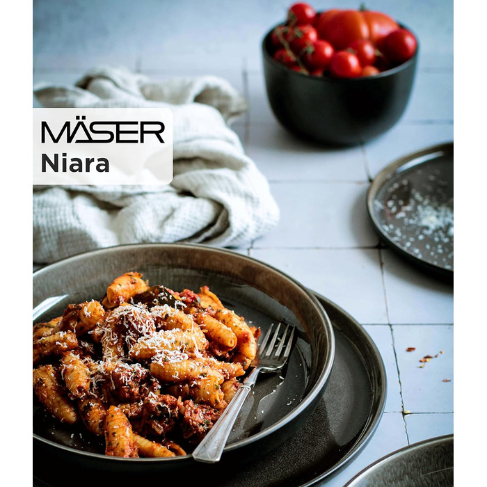Набір MSER Niara, вінтажний, керамічний, сірий/чорний (миски для круп)