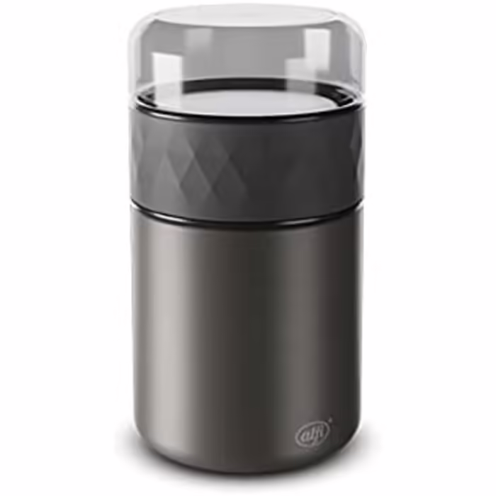 Термоконтейнер для їжі alfi ENDLESS FOOD MUG 500 мл, чорний, з нержавіючої сталі, ізоляційний, з додатковим контейнером, герметичний, тримає тепло до 5 годин, холод до 10 годин, можна мити в посудомийці, BPA-free