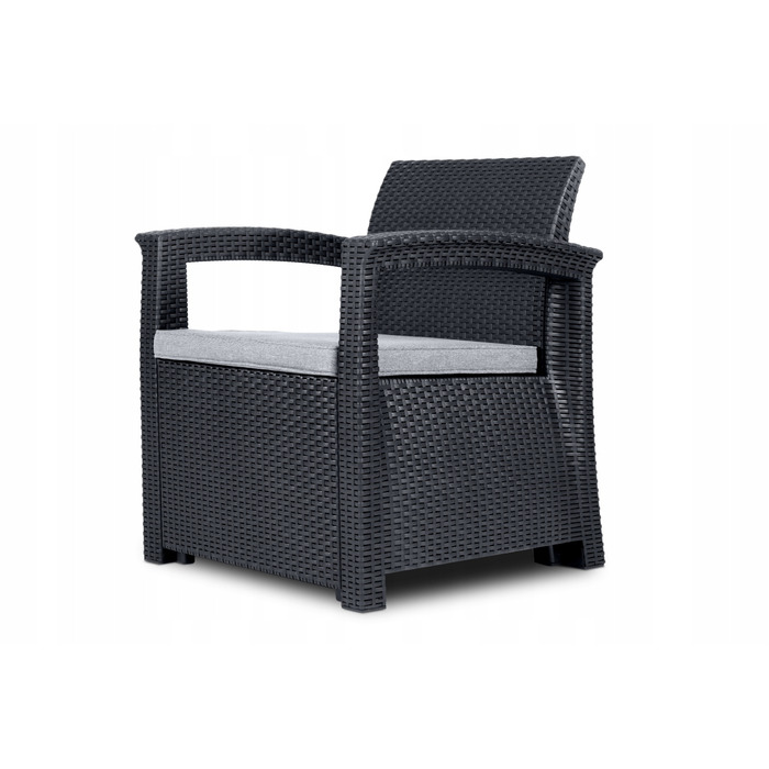 Комплект садових меблів Curver із пластику, сірий, 4 предмети