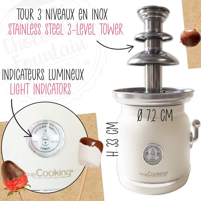 Шоколадний фонтан ScrapCooking 3897, пластик