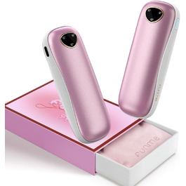 Електричні грілки для рук Funme® OT95 (Рожеве золото) 10000mAh - 2 шт. USB Powerbank, 60°C, для жінок, ідеальні для активного відпочинку