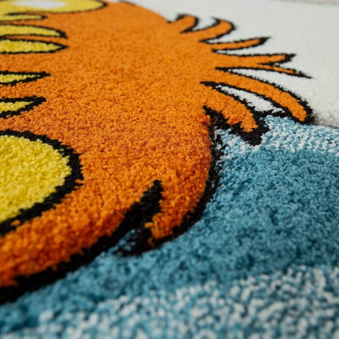 Пако домашній килим для дитячої кімнати, Різнокольоровий зелений килим із зображенням веселих тварин, зоопарку, джунглів, 3-D дизайн, розмір (140x200 см)