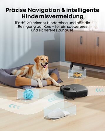 Робот-пилосос Eufy C28 з функцією миття підлоги, HydroJet самоочисний валик, потужність 15000Pa, 5-в-1 Omni-станція, антизаплутувальна щітка, розпізнавання перешкод за допомогою ШІ