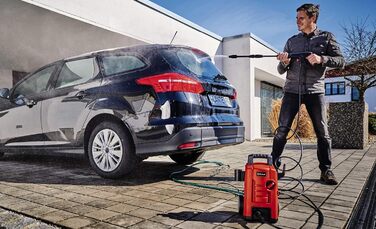 Мийка високого тиску Einhell TC-HP 130 (1500 Вт, 130 бар, модульна система Quick-Couple, шланг, пістолет, ланц, насадки, щітка, контейнер для миючого засобу)