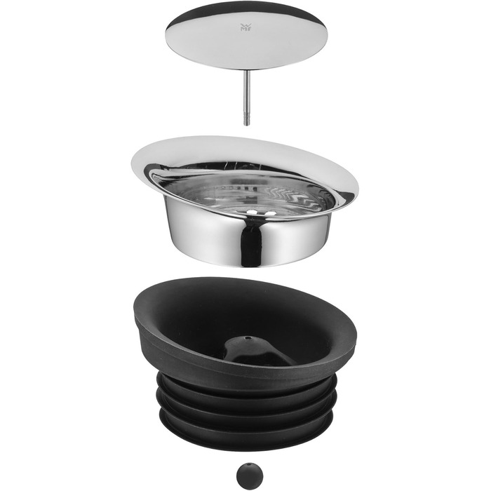 Скляна карафа WMF Basic з кришкою, 1,5 л - скляна посуда для води з нержавіючої сталі