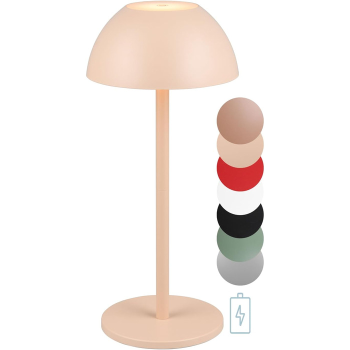 Бездротова настільна лампа Robert, LED, регулювання яскравості, USB зарядка, 30 см (пісок)