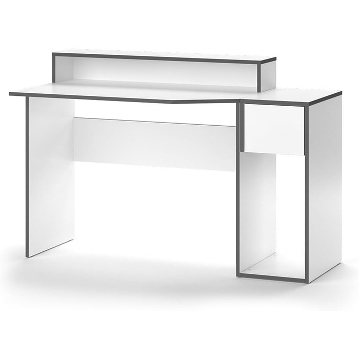 Ігровий стіл Vicco Kron, /Чорний, 130 x 60 см з тумбою (Білий)