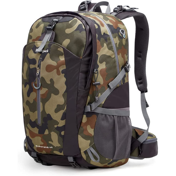 Водонепроникний рюкзак YTL для чоловіків і жінок, легкий вуличний рюкзак об'ємом 40 л, підходить для подорожей і кемпінгу, (розміри 21,3 x 13,8 x 9,1 дюйма) (Камуфляж). Рюкзак для чоловіків і жінок, підходить для подорожей і кемпінгу, (розміри 21,3 x 13,8