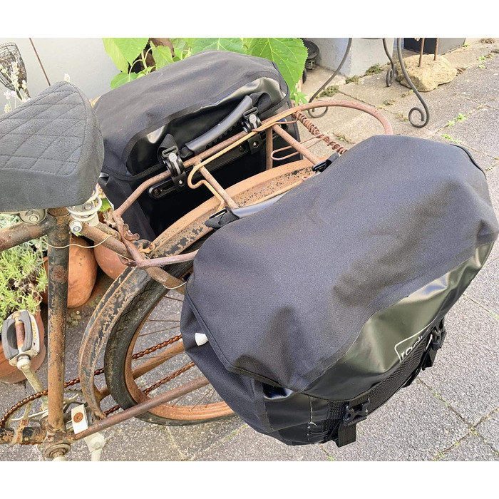 Задній Pannier eBike - Упаковка для велосипеда - Кофр для багажника Водонепроникний - Кофр - Задній кофр - Багажна полиця - Багажний бокс - Брезент для вантажівки Pro Plus, 2 шт.