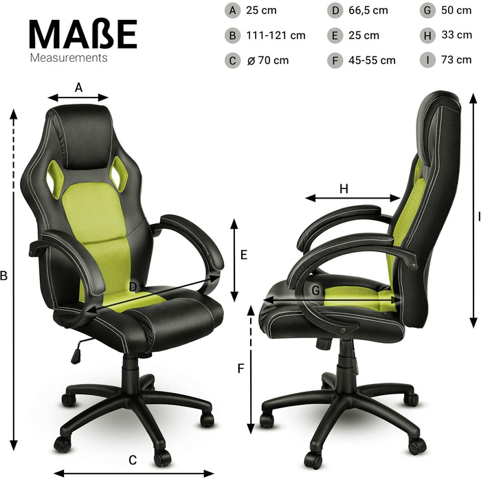 Офісне крісло TRESKO Racing Executive Chair, 14 кольорів, м'які підлокітники, кулісний механізм, протестовано SGS