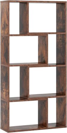 Стелаж GIANTEX з 8 секціями, 60 x 20 x 120 см, з кріпленням від перекидання, для вітальні та дитячої кімнати (білий/коричневий)