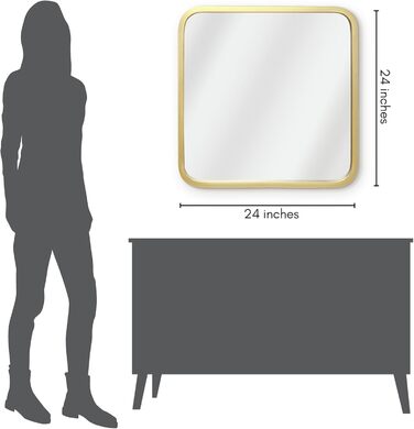 Дзеркало овальне Americanflat Spiegel Oval 30x61 см, золотий пластиковий каркас для ванної, вітальні, спальні