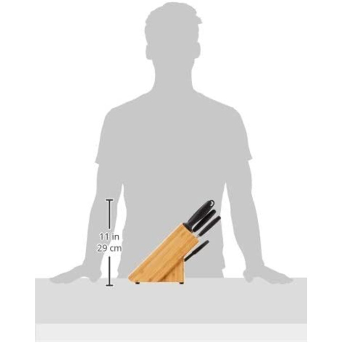 Набір ножів Zwilling 7-Piece, FRIODUR, з точильним каменем та ножицями, світло-коричневий