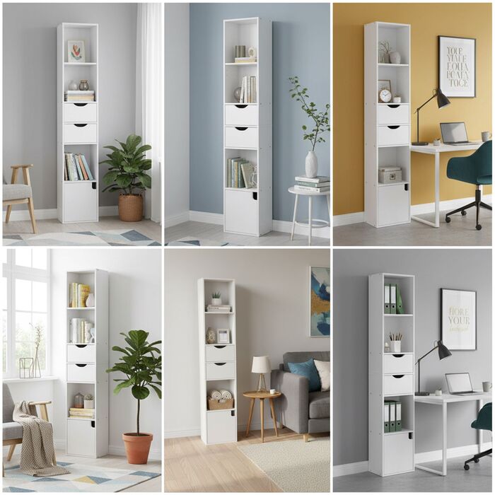 Relaxdays: Книжкова шафа з висувними ящиками