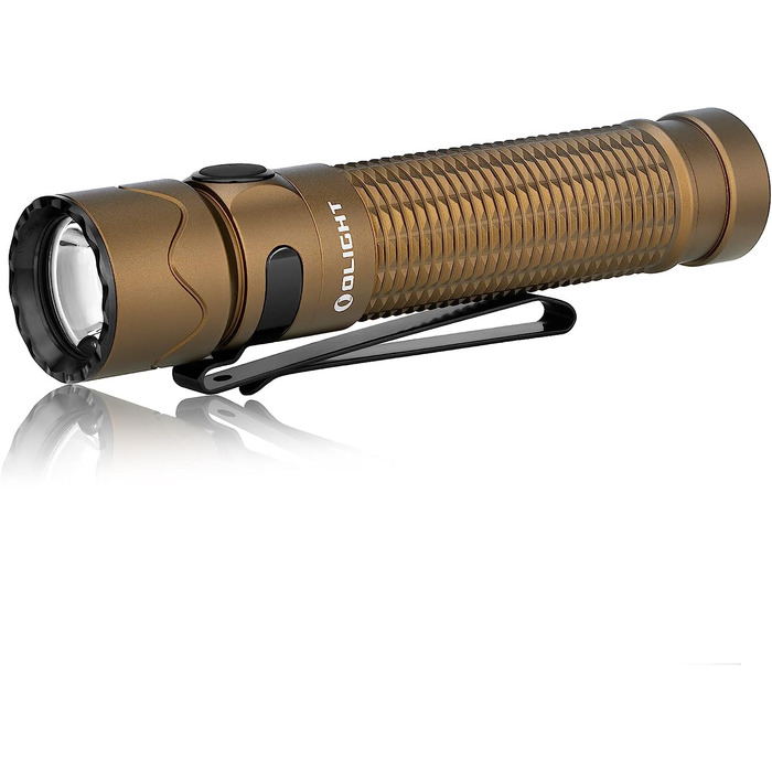 Світлодіодний ліхтарик OLIGHT Warrior Mini 2 1750 люмен, дальність дії 220, час роботи до 45 днів, 5 режимів освітлення, тактичний ліхтарик EDC, що перезаряджається, для кемпінгу, пригод(засмага в пустелі)