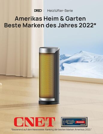 Електричний обігрівач Dreo Solaris Slim H3: тихий, енергоефективний, з осциляцією, пультом керування та захистом від перегріву