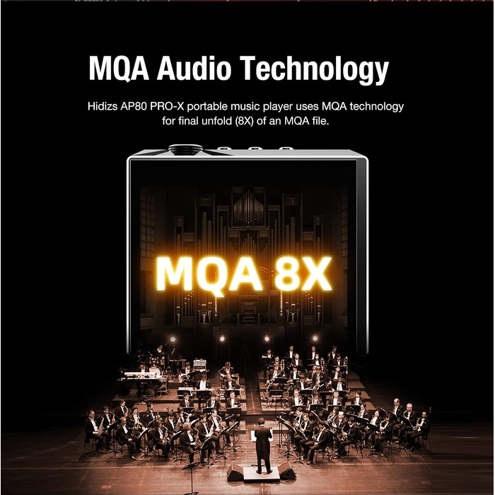 Портативний Hi-Res музичний плеєр AP80 PRO-X з Bluetooth, MQA, двома ESS9219C DAC, підтримкою MQA 8X, LDAC, apt-X, AAC, USB DAC, DSD256, HiBy Link, симетричний вихід