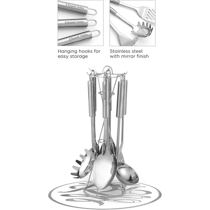 Набір кухонних аксесуарів Russell Hobbs RH00123 з нержавіючої сталі (6 шт.)