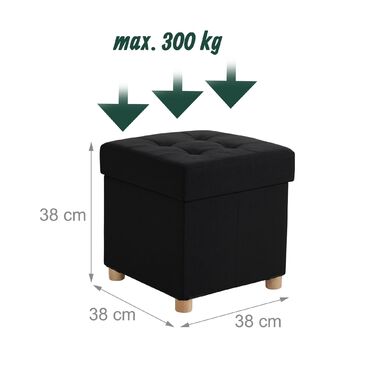 Relaxdays Пуф для сидіння 37л МДФ