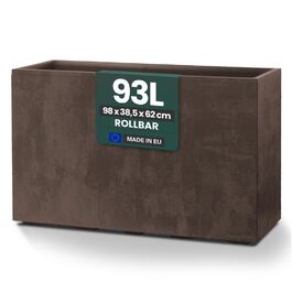 Плантатор Kreher XL Millennium: різні розміри та кольори. Імітація натурального каменю (коричневий, бежевий, антрацит, сірий). З міцного пластику. Роздільник простору (прямокутний)