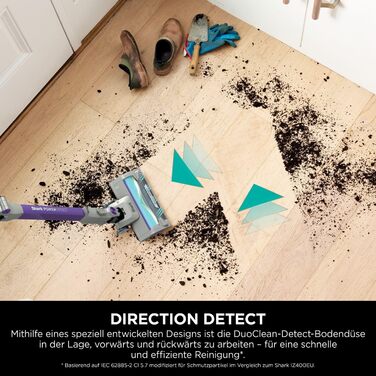 Пылесос Shark PowerDetect аккумуляторный, до 70 мин работы, беспроводной, без мешка, для шерсти животных, аллергиков, ковров и твердых полов, с шарнирным гибким трубопроводом, белый/серый, IP1251EUT