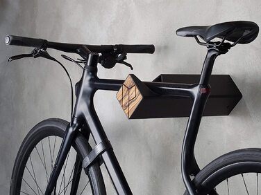 Настінне кріплення для велосипеда PARAX D-подібна стійка з індивідуальним дизайном з алюмінію і дерева, кріплення для велосипеда для дорожнього велосипеда, гравійного велосипеда, туристичного велосипеда, настінне кріплення для зберігання в приміщенні для 