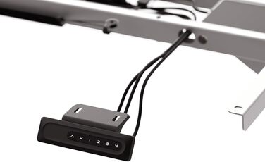 Регульований стіл Yaasa Frame S з USB-портом, телескопічний, з блокуванням клавіш (білий)