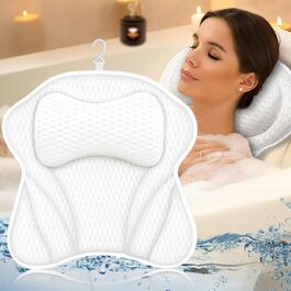 Сітчаста подушка для ванни BARAKYEG 4D Mesh - Комфортна подушка для ванни з 6 присосками для домашнього спа-салону