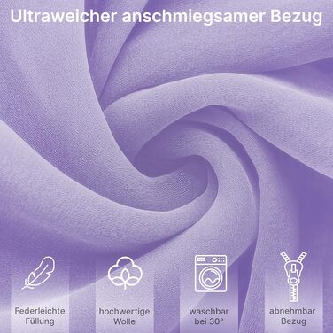 Подушка для вагітних ELONEO NEU для сну на боці, подушка для годування, XXL, фіолетова, знімний чохол, подушка для читання, пральна