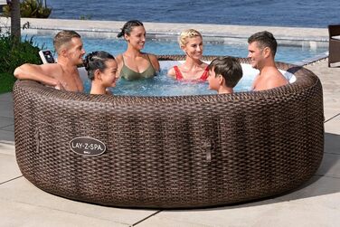 Надувний гідромасажний басейн-джакузі Bestway Bali AirJet XXL з Wi-Fi керуванням, овальний, 270 x 180 x 71 см