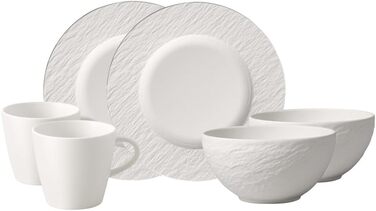 Набір для сніданку Rock Rock, 6 шт., Набір посуду на 2 персони, Premium Porcelain, (Набір для сніданку, на 2 персони, білий)