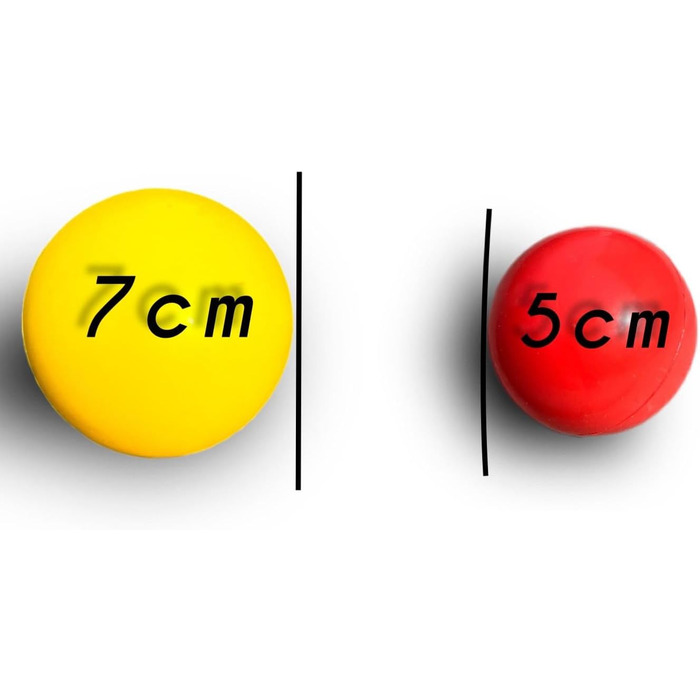 Твердих гумових м'ячика - Міцні іграшки - Різні розміри/кольори для малих/великих собак (5 см, червоний), 2