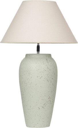 Настільна лампа Beliani з керамічним цоколем у формі вази, білий абажур, регульований вимикач