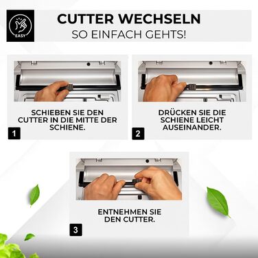 Вакууматор для продуктів BACHWERKE з рулоном та 10 пакетами, ширина шва 32 см, вакуумна машина для зберігання їжі, срібляста