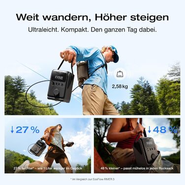 Електростанція EcoFlow Trail 300 DC+45W: портативна, 288 Wh, 300W, LFP-батарея, сонячний генератор, 5 виходів, захист від падінь, для кемпінгу та подорожей