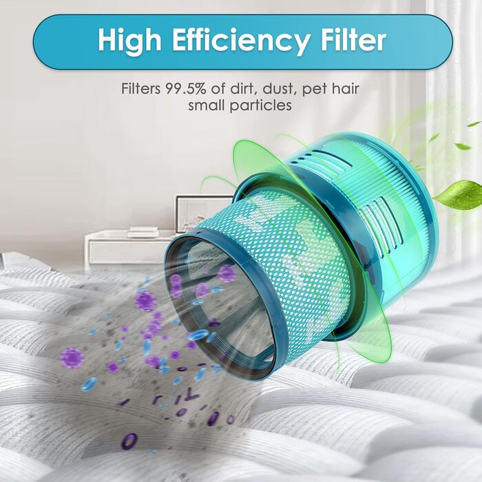 Замінники фільтрів Dyson Gen 5 Detect Absolute (2 шт.) - сумісні з Dyson Gen5 Detect, Gen5 Detect Absolute SV23, Gen5 Outsize, Gen5 Outsize Absolute SV24, Gen5 Detect Fluffy, акумуляторні пилососи Gen5, HEPA фільтри для Gen5 (2 шт.)