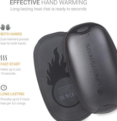 Грілки для рук LifeSystems Twin-Pack з Power Bank (2x5000mAh), USB/USB-C, 3 режими нагріву, до 9 годин
