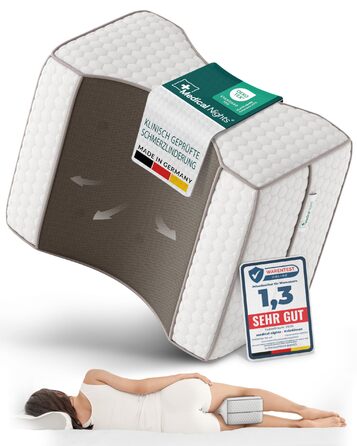 Ортопедична подушка для ніг для тих, хто спить на боці – для полегшення болю в стегнах, спині та колінах | Ергономічна подушка з піною з ефектом пам'яті та антиковзким покриттям.