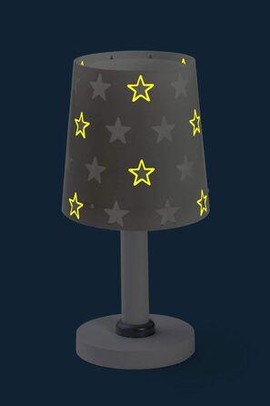 Дитяча настільна лампа Dalber Stars Grey, 15x15x30 см