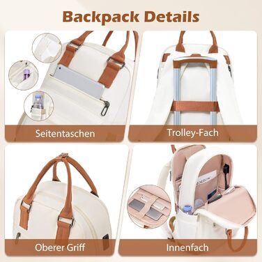 Набір валіз COOLIFE 5 в 1: велика валіза на коліщатках, рюкзак та аксесуари (темно-зелений/коричневий)