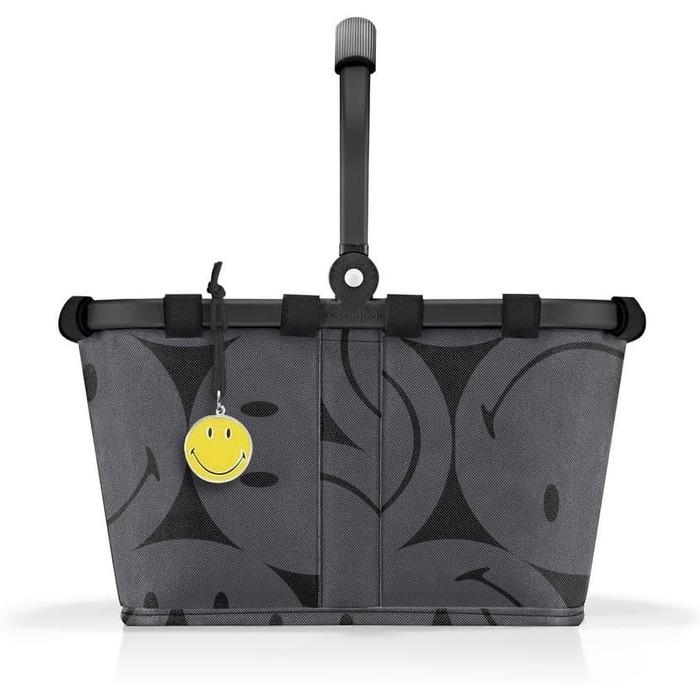 Сумка-шопер Reisenthel Carrybag XS сірого кольору (Smiley Grey) з практичною внутрішньою кишенею