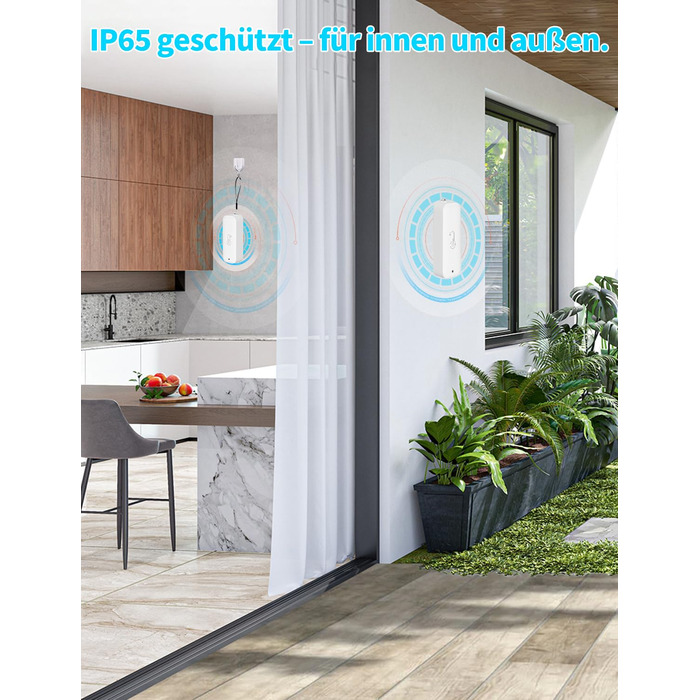 Термометр-гігрометр WIOONI Wi-Fi з LCD-дисплеєм: 3 сенсори + 1 база. Сумісний з Tuya/Smart Life